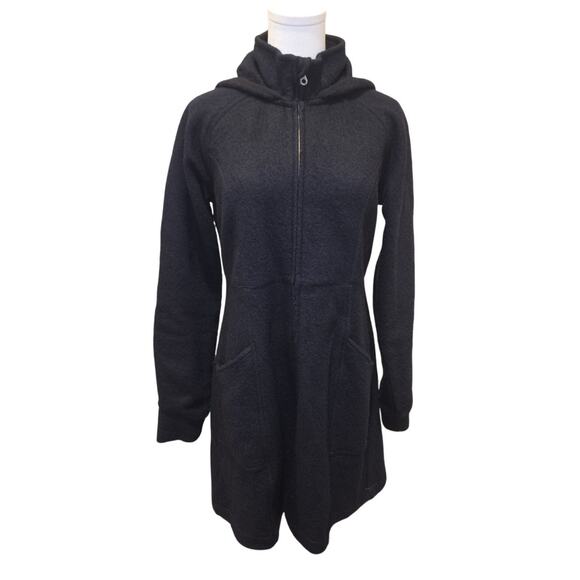 MK Mountain Khakis Lodge Merino Wool Hooded Insulated Jacket Navy Blue Medium - Picture 1 of 11